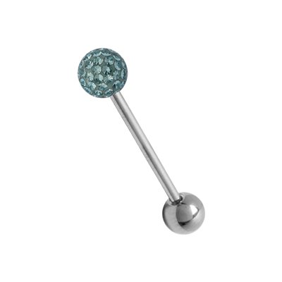 Barbell de langue cristal avec epoxy sur les pierres Barbell de langue cristal avec epoxy sur les pierres