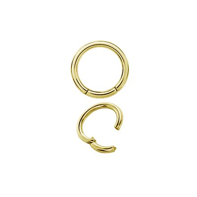 Anneau continu plaqué or 24k avec bras articulé Anneau continu plaqué or 24k avec bras articulé