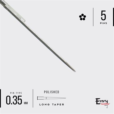 Envy 5 extra tight round liner needles