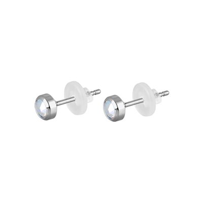 Boucles d’oreilles avec un disque et une pierre Boucles d’oreilles avec un disque et une pierre