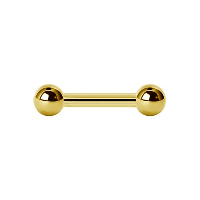 Barbell droite plaqué or 24k Barbell droite plaqué or 24k