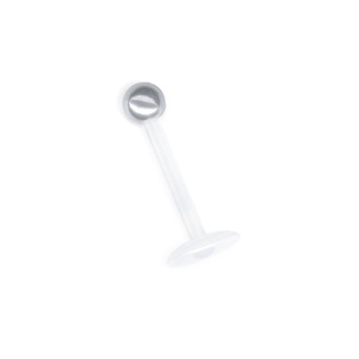 Labret en Bioplast avec boule en acier Labret en Bioplast avec boule en acier