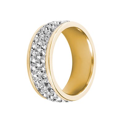 24k gold plated ring with premium crystals