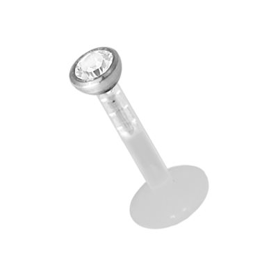 Labret push in en Bioplast avec une pierre Labret push in en Bioplast avec une pierre