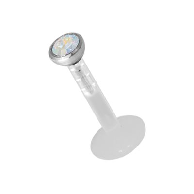 Labret push in en Bioplast avec une pierre Labret push in en Bioplast avec une pierre