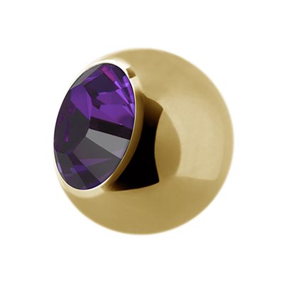 Boule plaquée or 24k avec une pierre Boule plaquée or 24k avec une pierre