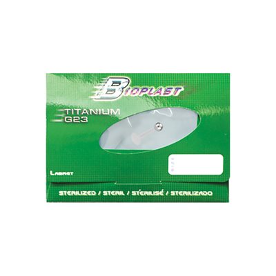 Labret en Bioplast pré-stérilisée avec boules titanium Labret en Bioplast pré-stérilisée avec boules titanium