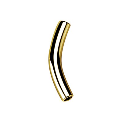 Tige de barbell courbé en titanium interne plaqué or 24k Tige de barbell courbé en titanium interne plaqué or 24k