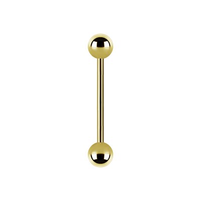 Barbell interne en titanium plaqué or 24k Barbell interne en titanium plaqué or 24k