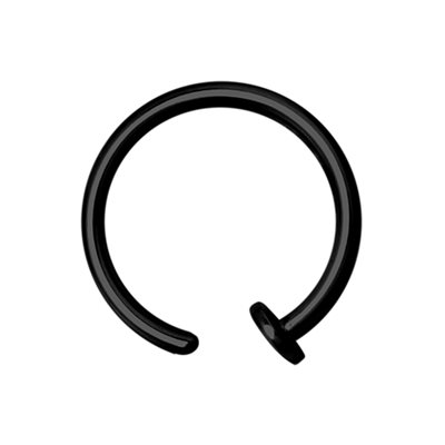 Anneau de nez ouverte en acier noir Anneau de nez ouverte en acier noir
