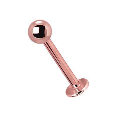 Labret plaqué or rose 24k avec une boule Labret plaqué or rose 24k avec une boule