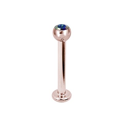Labret plaqué or rose 24k avec une pierre Labret plaqué or rose 24k avec une pierre