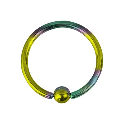 Anneau en titanium avec une boule Anneau en titanium avec une boule