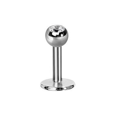 Labret interne en titanium avec une pierre Labret interne en titanium avec une pierre
