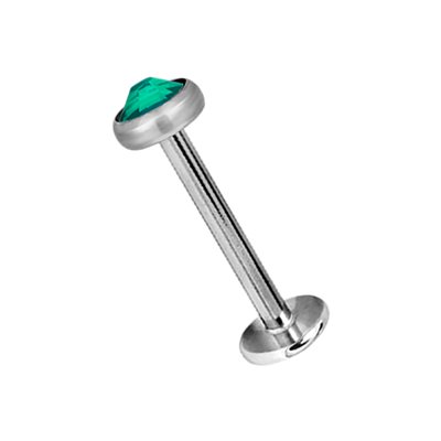 Labret interne en titanium avec un disque et pierre Labret interne en titanium avec un disque et pierre