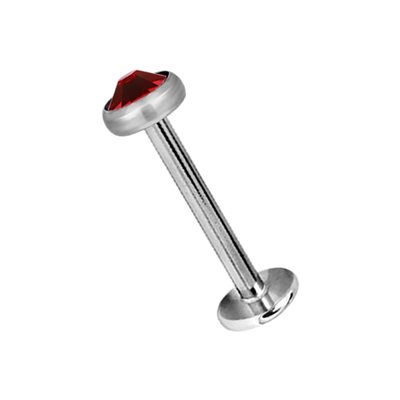 Labret interne en titanium avec un disque et pierre Labret interne en titanium avec un disque et pierre