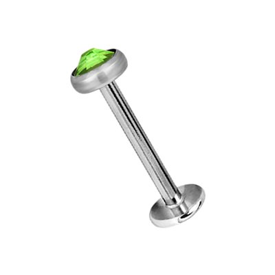 Labret interne en titanium avec un disque et pierre Labret interne en titanium avec un disque et pierre