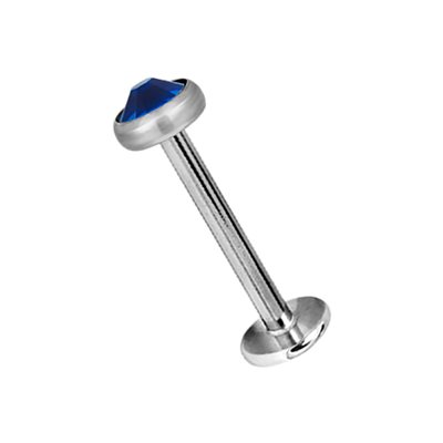 Labret interne en titanium avec un disque et pierre Labret interne en titanium avec un disque et pierre