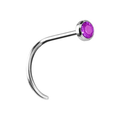 Bijou de nez en titanium avec pierre Bijou de nez en titanium avec pierre