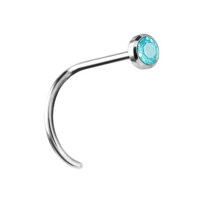 Bijou de nez en titanium avec pierre Bijou de nez en titanium avec pierre