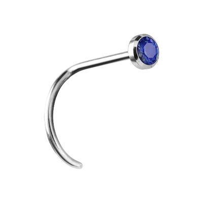 Bijou de nez en titanium avec pierre Bijou de nez en titanium avec pierre