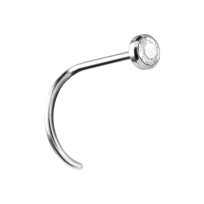 Bijou de nez en titanium avec pierre Bijou de nez en titanium avec pierre