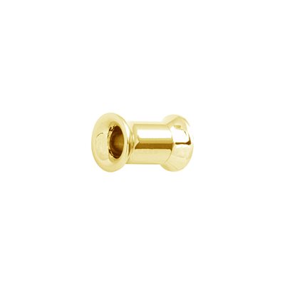 Tunnel évasé double avec filet interne plaqué or 24k Tunnel évasé double avec filet interne plaqué or 24k