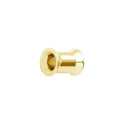 Tunnel évasé double avec filet interne plaqué or 24k Tunnel évasé double avec filet interne plaqué or 24k