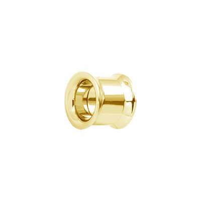 Tunnel évasé double avec filet interne plaqué or 24k Tunnel évasé double avec filet interne plaqué or 24k