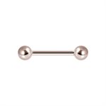 24k rose gold plated steel micro barbell