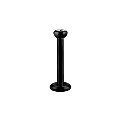 Labret interne noir avec une pierre Labret interne noir avec une pierre