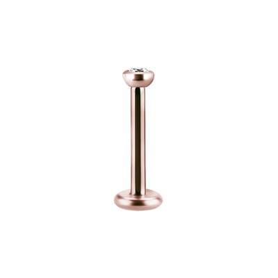 Labret interne plaqué or rose 24k avec une pierre Labret interne plaqué or rose 24k avec une pierre