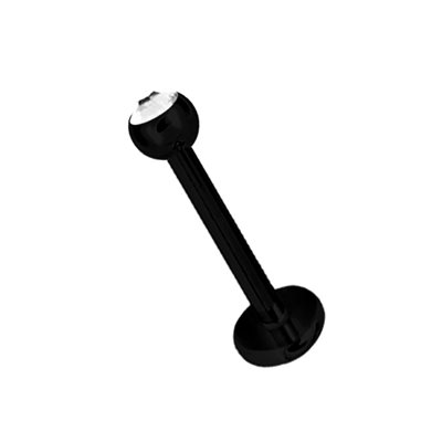 Labret en acier noir avec une pierre Labret en acier noir avec une pierre