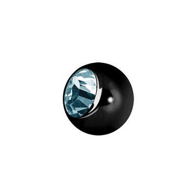 Boule de remplacement en acier noir avec une pierre Boule de remplacement en acier noir avec une pierre