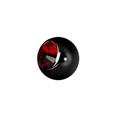Boule de remplacement en acier noir avec une pierre Boule de remplacement en acier noir avec une pierre