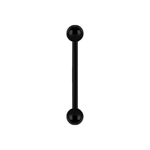 Black titanium internal barbell