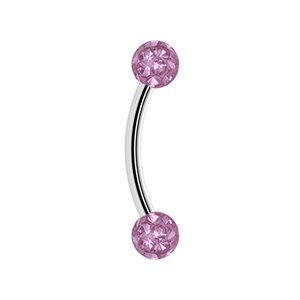 Crystal micro banana with epoxy on gems