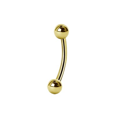 Micro barbell courbé plaqué or 24k Micro barbell courbé plaqué or 24k