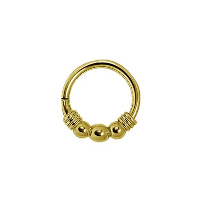 Anneau continu plaqué or 24k avec bras articulé Anneau continu plaqué or 24k avec bras articulé