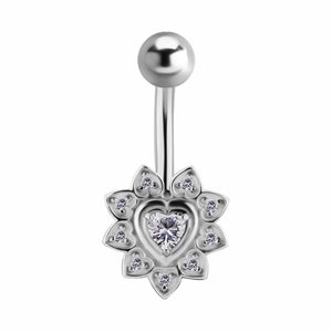 Internal navel banana with jewelled heart