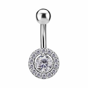Internal navel banana set with premium zirconia