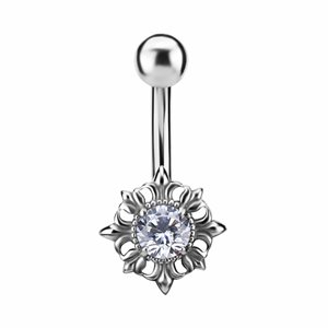 Internal navel banana set with premium zirconia