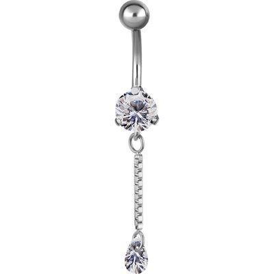 Banane de nombril avec chaîne et zircon Banane de nombril avec chaîne et zircon
