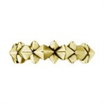 24k gold plated hinged conch clicker with pyramids and cones