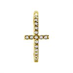 24k gold plated jewelled hinged conch clicker ring