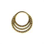 24k gold plated hinged tribal segment clicker
