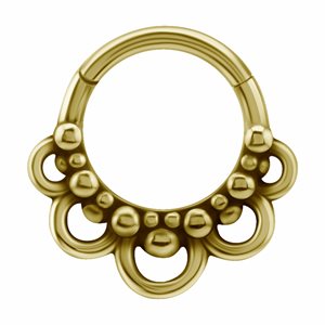 24k gold plated tribal hinged segment clicker