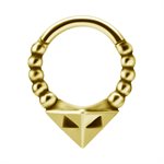 24k gold plated hinged tribal segment clicker