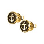 24k gold plated anchor earstuds