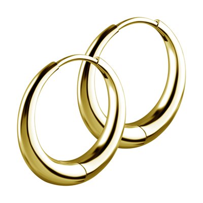 Boucles d'oreilles en CoCr plaquées or 18k Boucles d'oreilles en CoCr plaquées or 18k